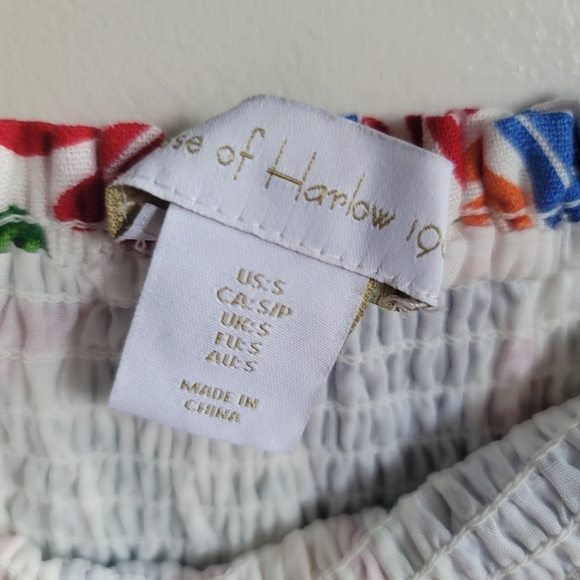House of Harlow 1960,  Costa Rican Toucan Two Piece Linen Set, Size Small - NWOT - Picture 6 of 7